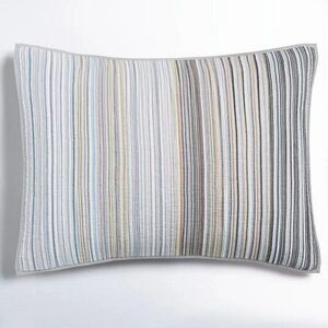 Martha Stewart Collection Charleston Stripe Yarn-Dye Quilted Sham, Standard